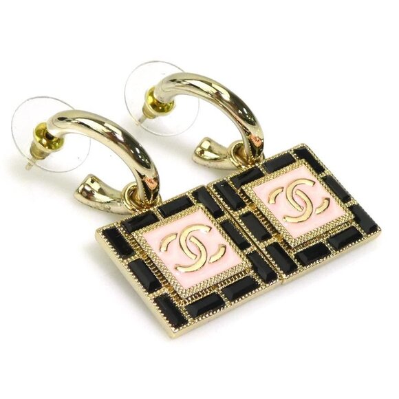 CHANEL Black Logo Earrings - Picture 2 of 5